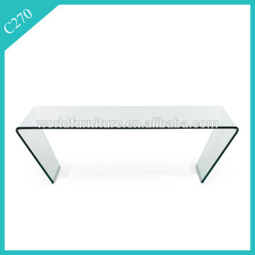Modern clear glass coffee table side table centre table