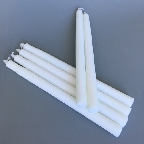 Home Use 66g White Decorative Fluted Candle