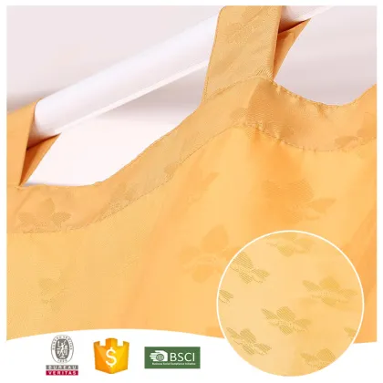 China Manufacturer Good Look Yellow Leaves Jacquard Curtain