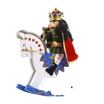 Handcrafted Wooden Nutcracker and Rocking Horse Christmas Ornaments: A Festive Addition to Your Decor