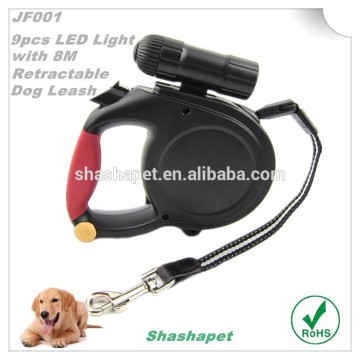 8M 9pcs Super LED Light Dog Leash,LED retractable dog leash,retractable dog leash