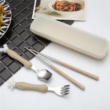 Carton Stainless Steel Kids Flatware Set With Box