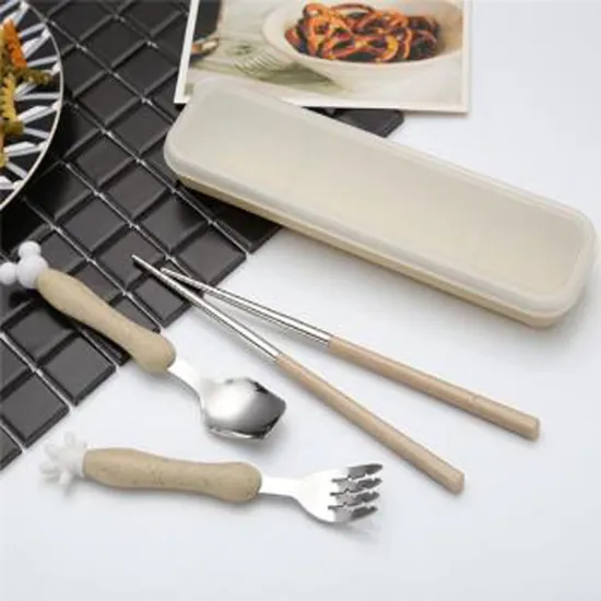 Carton Stainless Steel Kids Flatware Set With Box