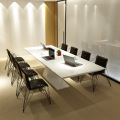 Table de conférence de négociation de peinture blanche minimaliste moderne