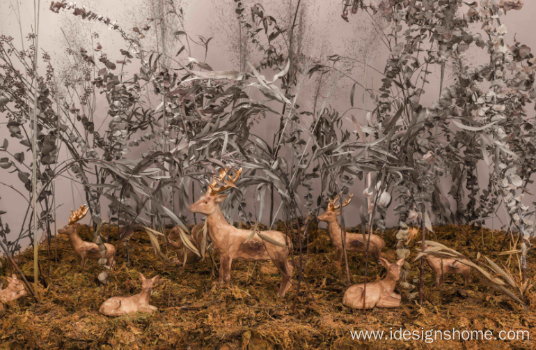Autumn Polyresin Reindeer Figurines Decorations