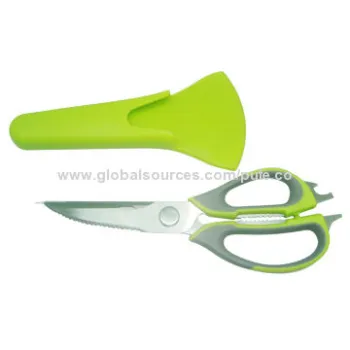 Scissors with Colorful Plastic Handle and Coat