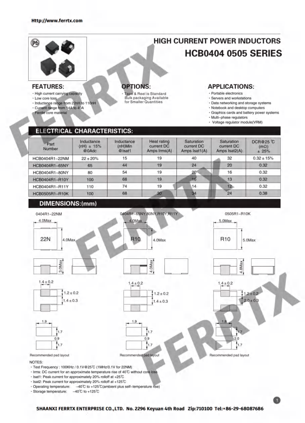 Power Bead Inductor HCB