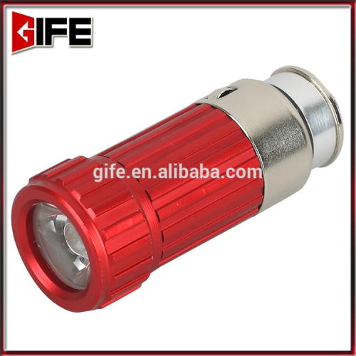 GF-6070 0.5W Mini LED Car Charger Rechargeable Aluminum flashlight torch