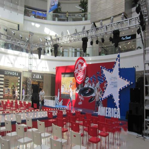 Hanging Indoor Full Color Mesh Led Screen P20 Rental For Shopping Mall