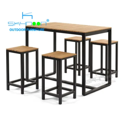 Modern Luxury Outdoor Bar Furniture - High-Quality Aluminum Patio Garden Bar Sets