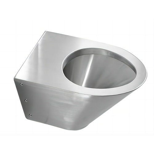 Wand montierte Edelstahl -Toilette