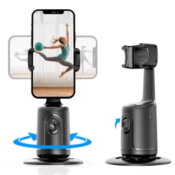 Smartphone Desk Stand with 360° Intelligent Selfie Tracking and Auto Face/Object Tracking Camera Functionality: P02 Phone Holder