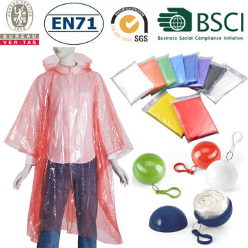 Poncho de pluie jetable promotionnel taille adullt