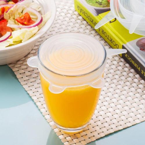 Freezer microwave safe non-spill silicone stretch lids