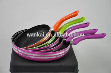 colorful heat resistant aluminum alloy fry pan