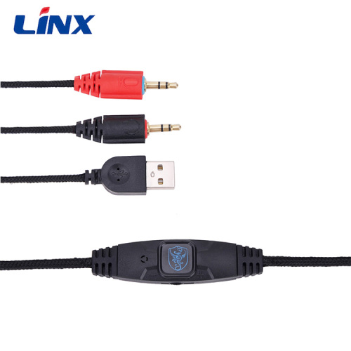 Headset Headset Gaming Lampu LED untuk Komputer