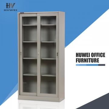 Filing storage sliding glass door steel book cupboard