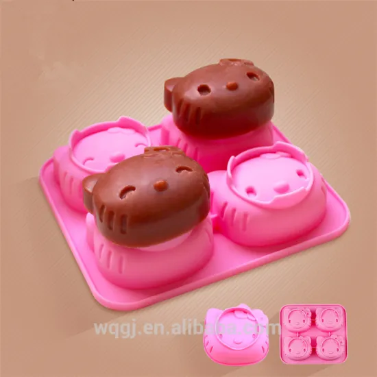 4 Cavity Hello kitty Silicone Cake Mould Cake Decorating Silicone Mold