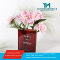 Vaso de livro acrílico elegante com exibição de flores para decoração de casa