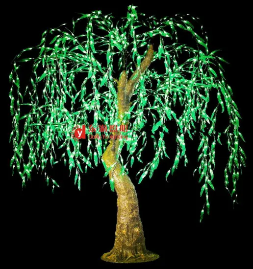Solar Garden lighted artificial indoor outdoor LED weeping willow christmas tree light