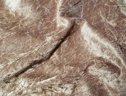 Knitted 100% Polyester Crumpled Velvet Fabric