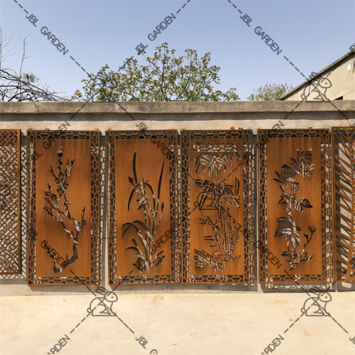 Landscape metal laser cut decorative panels