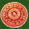 customize printed large round beach towels With Tassel