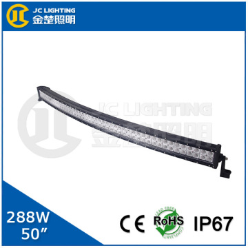 50 Inch Waterproof 288W Curved Led Light Bar, High Quality Double Row Curved LED Lamp Bar for Off Road Vehicles, Boat, ATVs