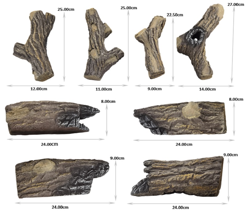 Realistic Ceramic Oak Logs Jpg