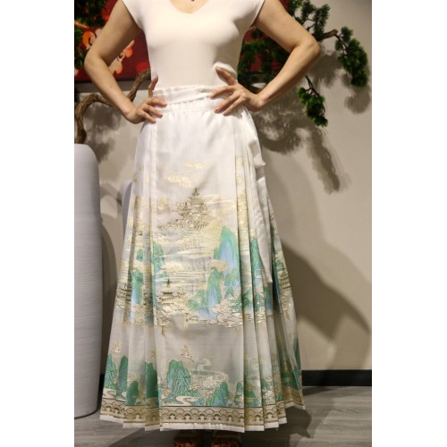 Falda blanca larga de mujeres