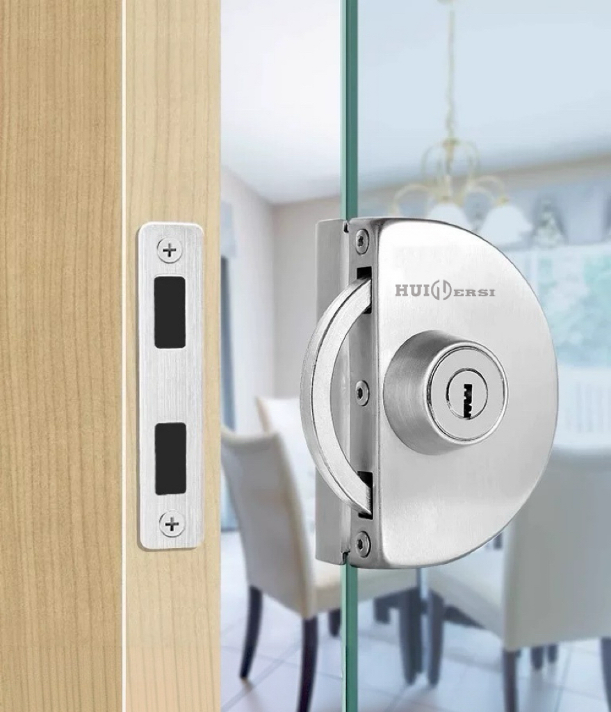 Glass door lock