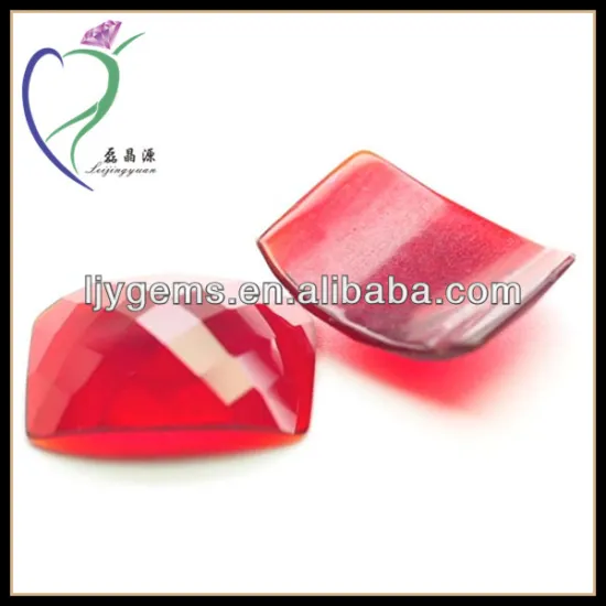 lower prices synthetic rough fancy shape ruby gemstone