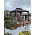 Gazebo à toit rigide en aluminium en aluminium extérieur pour jardin