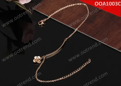 Camellia flower rose golden color anklet , hot sales balance anklet
