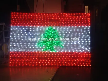 outdoor hanging motif light christmas street 2d motif flag light