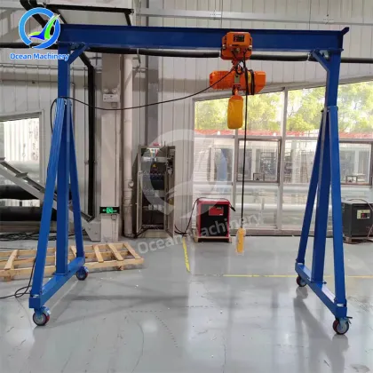 OCEAN Portable Mobile Gantry Crane - 5T to 10T Adjustable Crane