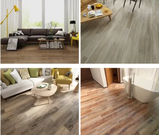 Engineered Rigid Solid Spc Pvc Vinyl Flooring Tiles