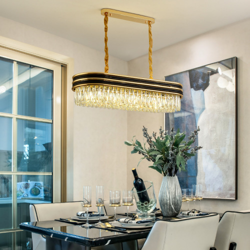 Grand lustre moderne en cristal LEDER