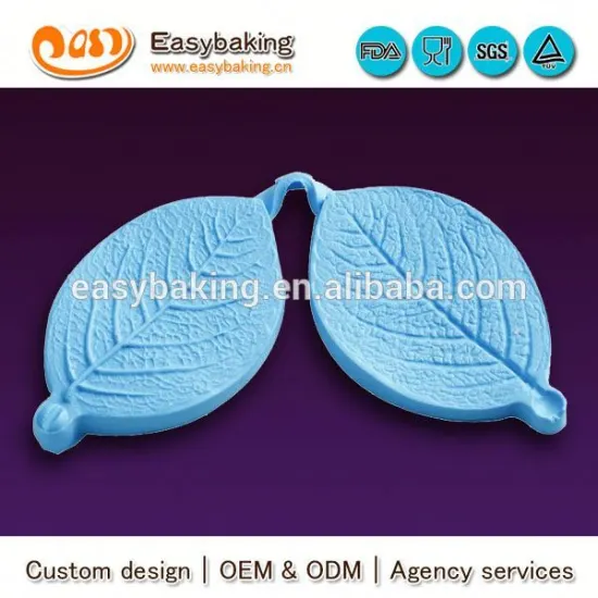 Wholesale custom medium rose leaf cake decorating molds cake fondant silicone mold
