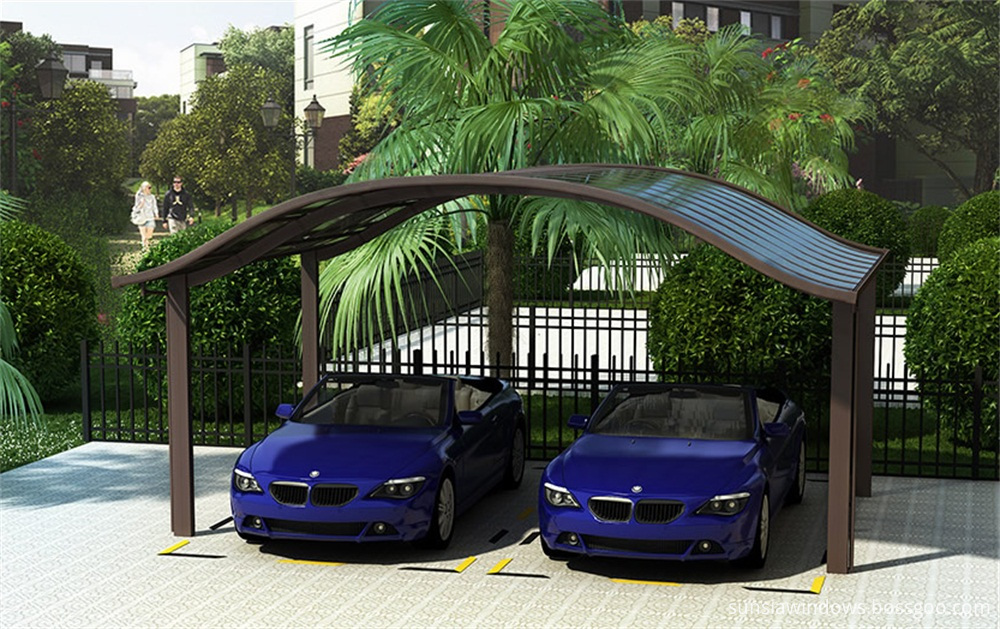 European Style Aluminum Double Car Shelding