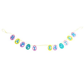 Easter bunting flags with Easter egg pattern