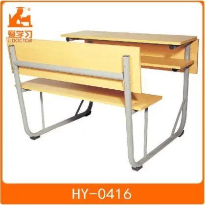 Double School Desks with Attached Chairs/Classroom Furniture