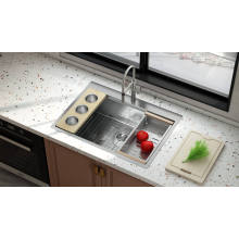 Meyiao Countertop մեծ հզորություն 33x20 դյույմ միայնակ ավազանի լվացարան