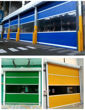 Outdoor wind-resistant rigid high-speed roller shutter doors
