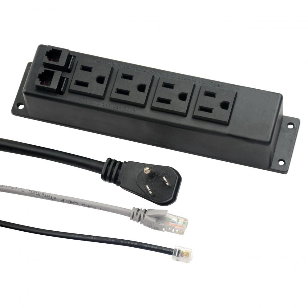 Us 4-outlets Power Unit พร้อมพอร์ตอินเทอร์เน็ตและโทรศัพท์ คุณภาพสูง Us ...
