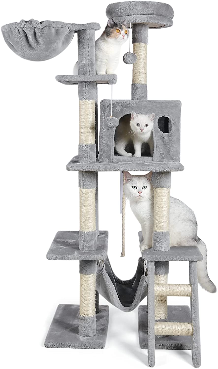 Multi-Level Tall Cat Condo Furniture Cat Tree