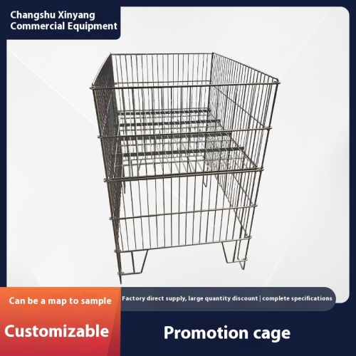 Supermarket Heavy-Duty Metal Folding Iron Cage