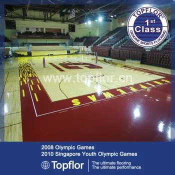 Indoor pvc basketball flooring for sports use