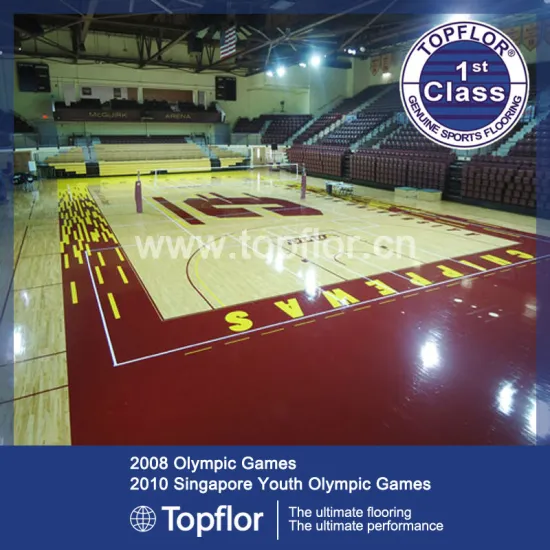 Indoor pvc basketball flooring for sports use
