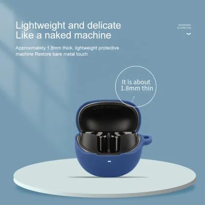 Silicone Earphone Case for QCY MeloBuds Pro with Keychain